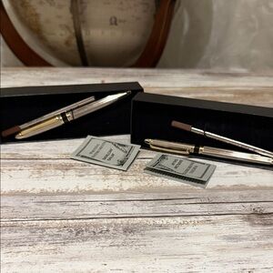 Classic Silver and Gold Pen Set